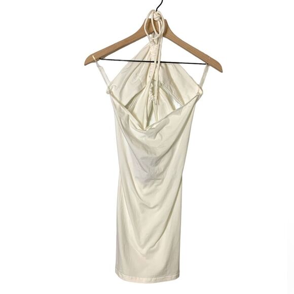 NWT Glamorous Care Cut-out front Detail Mini Dress in White. Size 10 - Picture 5 of 7